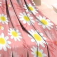 thumbnail image 3 of Pink Daisy Flower Yellow Centers Pattern Blanket,Comfortable Soft Flannel Throw Blanket,All Season,Warm Lightweight Blankets for Sofa Bed Couch Living Room Chair,30"x40", 3 of 4