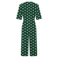 thumbnail image 4 of Wowcloth Women's Casual Loose Floral Print 2025 Jumpsuits Short Sleeve Printed Wide Leg Long Pant Rompers with Side Pockets, 4 of 5
