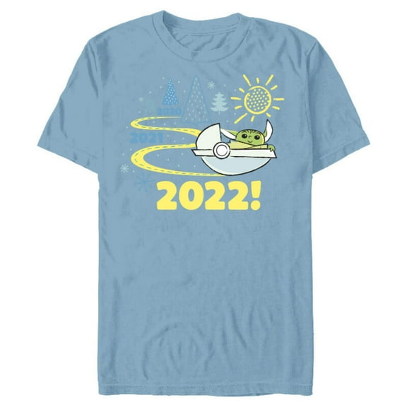 Star Wars The Mandalorian Grogu 2022 New Year’s Eve Standard - Short Sleeve Blended T-Shirt for Adults – Customized-Ocean Blue