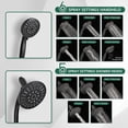 thumbnail image 4 of Akicon High Pressure Rain Shower Head with Handheld Spray Combo, Dual Shower Head with Height & Angle Adjustable Design, 6 Spray Settings Handheld Shower Head, Bathroom Shower System, 4 of 6