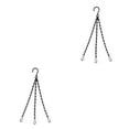 thumbnail image 3 of Guardoinrt Chaîne de Remplacement pour Suspension à 3 Pieds Application Large Longueur Réglable en Métal Chaîne Suspendue Ensemble Noir 50cm 2Set, 3 of 6