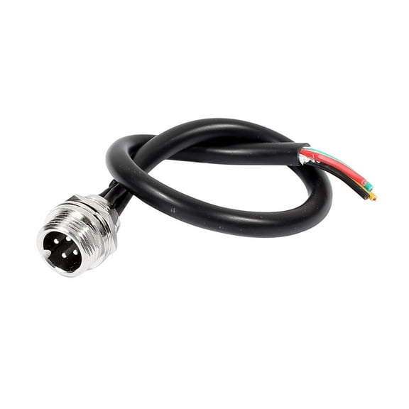 GX12 20cm  Type 4 Pin Male Aviation Connector Electrical Cable