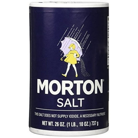 Morton Salt, Plain, 26 Ounce - Quantity of 2