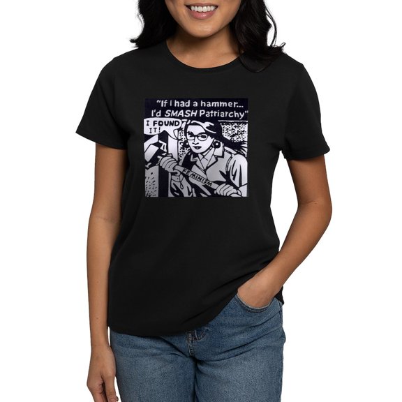 CafePress - Smash Patriarchy Women's Dark T Shirt - Women's Traditional Fit Dark T-Shirt