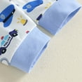 thumbnail image 7 of Xyant Newborn Baby Boy Clothes Long Sleeve Police Car/Letter Print Romper Pants Hat Set Infant 3Pcs Fall Winter Outfits,Size 3-6 Months, 7 of 7