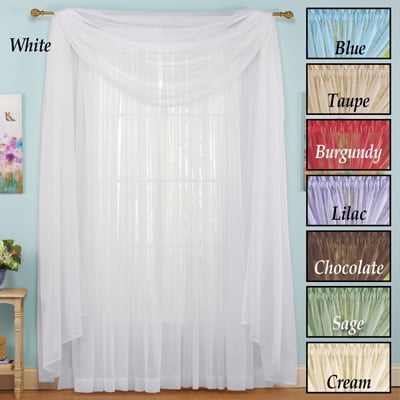 Collections Etc Decorative Classic Privacy Sheer Window Curtain