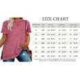 thumbnail image 3 of LANREMON Plus Size Women Tunic Short Sleeve Solid Blouse Loose Fit Summer Crewneck Chic Tops Side Slit Cute Pink Blouse for Women 26 Plus, 3 of 5