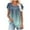 Green, variant on Women's Tops Square Neck Flowy Pleated Short Petal Sleeve Shirts Gradient Summer Casual Loose Comfortable Tee (XL, Sky Blue)