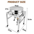 thumbnail image 4 of Stainless Steel Automatic Vibrating Sifter Machine, 19.6" Diameter with 40 & 100 Mesh Screens, Food-Grade Electric Sieve Shaker for Flour Powder, 4 of 8