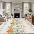 thumbnail image 2 of Thanksgiving Coastal Area Rug 5x8 Washable Rug Non Slip Fall Pumpkin Leaves Starfish Plaid Large Area Rug Soft Stainresistant Indoor Floor Carpet for Living Room Bedroom Home Office Dining Room, 2 of 9