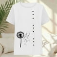 thumbnail image 5 of Vmvidoty Linen Tops for Women 3/4 Sleeve Crew Neck Cotton Shirts Casual Jacquard Boho Blouse White M, 5 of 5