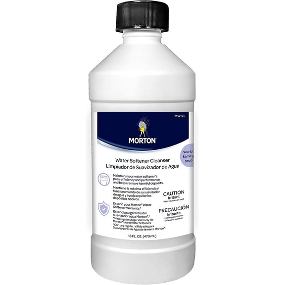 Morton MWSC Universal Water Softener Cleanser, Off-White, 16 Fl Oz