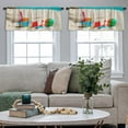 thumbnail image 4 of LALILO Kitchen Curtain Valance Kids Toys Tropical Sand Beach Rod Pocket Window Curtain 52"x 18" Set of 2, 4 of 5