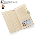 thumbnail image 2 of Sendefn Women Wristlet Wallets Large Capacity RFID Blocking Leather Wallets Credit Cards Organizer with Checkbook Holder, 2 of 6