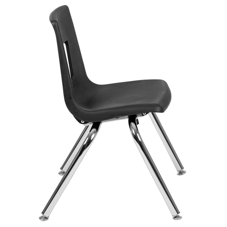 Emma Oliver Black Student Stack School Chair 14 inch