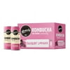 Remedy Organic Raspberry Lemonade Kombucha Tea, Sugar-Free, Vegan, 8.5 Fl Oz Cans (8 pack)