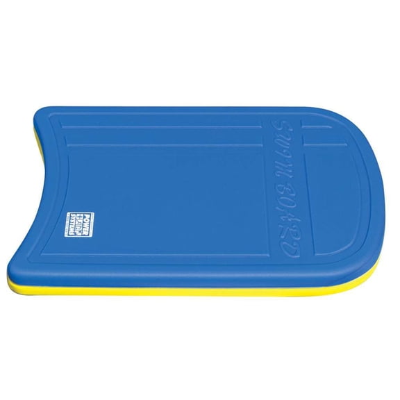 Power Systems Swim Kickboard – Floating Foam Board for Training and Fitness, 19x12, Blue/Yellow