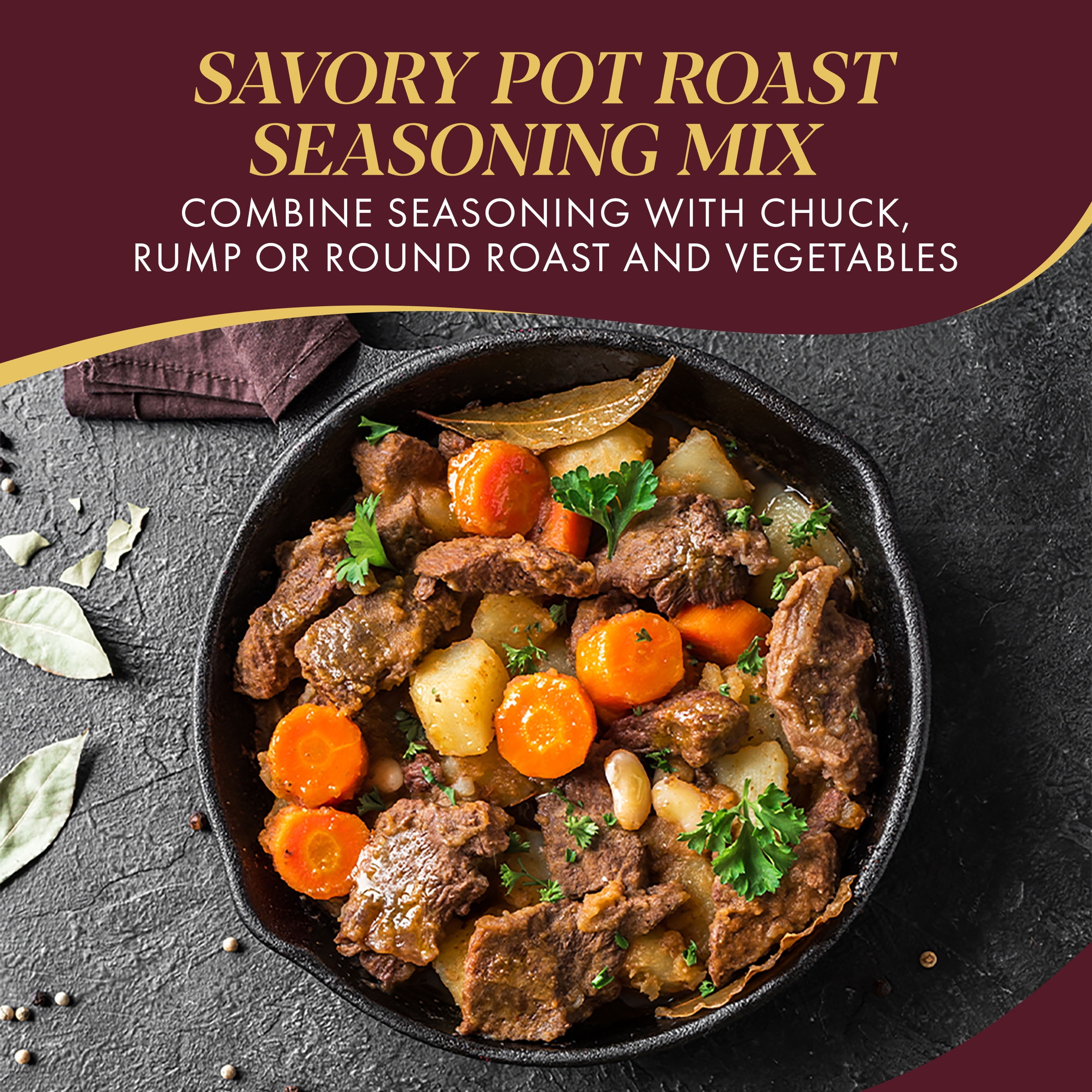 (6 pack) Crock-Pot Savory Pot Roast Seasoning Mix, 1.25 oz