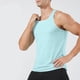 thumbnail image 4 of Camiseta sin mangas con cuello en V para hombre, color liso, informal, de verano, para fitness, sin mangas, para hacer ejercicio, correr, entrenar, chaleco transpirable de poliéster para hombre., 4 of 9