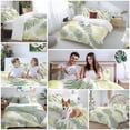 thumbnail image 6 of Sage Green Summer Botanical Bedding 3 Piece Duvet Cover Set Full Size, Palm Leaf Modern Art Soft Microfiber Comforter Cover with Zipper Closure & Pillowcases, Wrinkle & FadeResistant Quilt Cover, 6 of 9