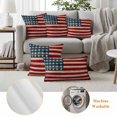 thumbnail image 6 of Outdoor Pillow Covers Independence Day Stars And Stripes Waterproof Pillow Cases 18x18 Set of 2, Retro USA Flag Star Throw Pillow Cover Pillowcase for Patio Balcony Couch Garden, 6 of 9