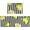Yellow, variant on Lemon Kitchen Mat Set of 2 Piece Non-Slip Rubber Backing Washable Kitchen Rugs and Mats for Floor Kitchen Rug Runner Lemon Decor Black