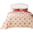 thumbnail image 3 of Benjara Xan 3pc Queen Bedspread and Pillow Sham Set- Bouquet Print- Multicolor, 3 of 6