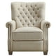 Better Homes & Gardens Tufted Push Back Recliner, Beige Fabric ...
