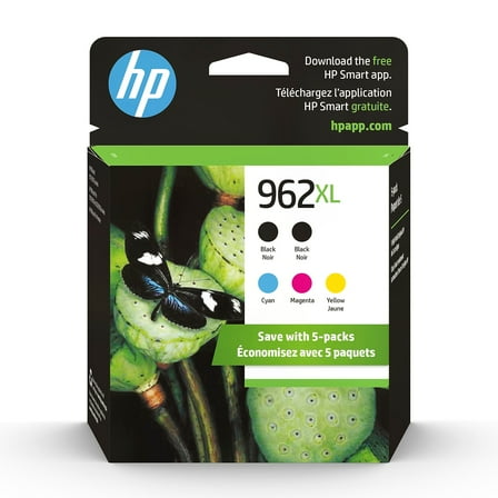 HP 962XL Twin Black Cyan/Magenta/Yellow Ink Cartridges High Yield 6ZA57AN#140