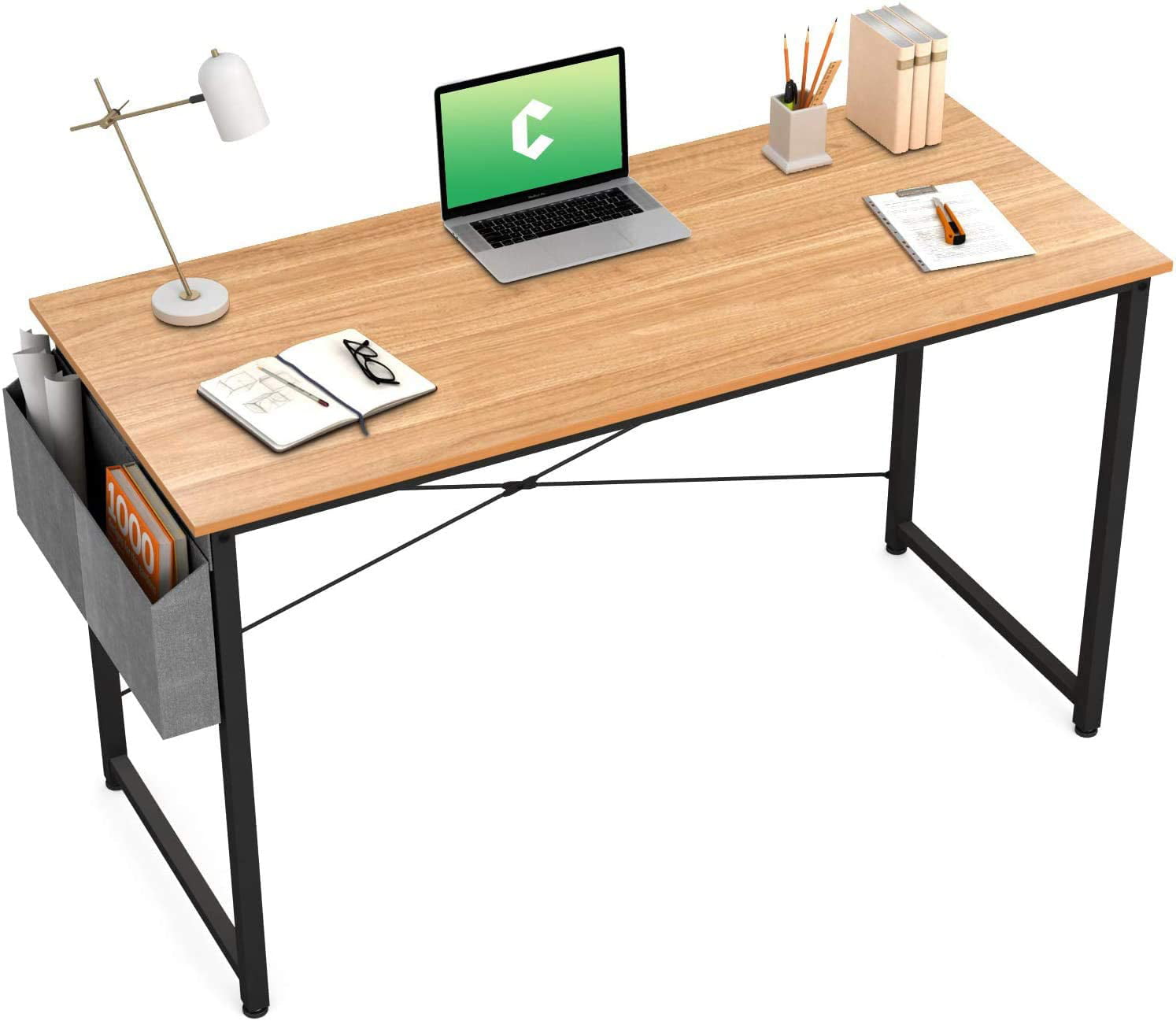 Notebook Writing Desk Cubiker Computer Desk 40 with Extra Strong Legs Sturdy Office Desk Modern Simple Style Table for Home Office Black 