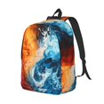 thumbnail image 2 of Naloa Canvas Backpack for Men Women Red And Blue Waves Print Rucksack Casual Travel Daypack Large and Small Durable College Tote Satchel Bookbag for Teens, 2 of 8