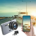 thumbnail image 1 of Heliisoer Dash Cam With WiFi 1080P FHD Car Driving Recorder Two Lens Car Cameras Starlight Nightc Vision/G Sensor/Loop Recording/Reversing Image/Parking Monitoring HDR, 1 of 9