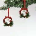 thumbnail image 5 of Christmas Kitchen Cabinet Wreaths Mini Christmas Wreath with Pine Cones, Berries, Bells and Pine Branches Artificial Xmas Hanging wreath for Holiday Window Party Decorations, 5 of 6