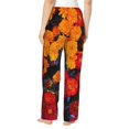 thumbnail image 2 of Bixox Women's Marigold Flowers In Different Colors Patterned Pajama Pants Loungewear, 2 of 5