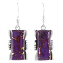 Purple Turquoise Jewelry Earrings for Women Sterling Silver 925 | Turquoise Network | E1446-C77