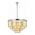 thumbnail image 2 of Sydney 17 light Matte Black Chandelier Golden Teak (Smoky) Royal Cut Crystal, 2 of 7
