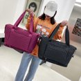 thumbnail image 4 of Women Cute Travel Tote Bag Gym Duffel Bag with Carry On Bag Overnight Bag with Wet Pocket-Purple red, 4 of 5