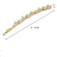 thumbnail image 4 of 8pcs Double Row Rhinestones Hair Pins Rhinestone And Pearl Bobby Pins Metal Hair Clips Sparkling HairClip For Women Girls Gold And Silver Diamond Hair Pins, 4 of 5