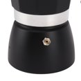 thumbnail image 3 of BIMZUC Classic Octagonal Stovetop Espresso Maker, Premium Aluminum Moka Pot with Solid Wood Handle, Portable Hand Brewing Coffee Machine for Home Kitchen and Camping, Black, 3 Cups Capacity, 3 of 9