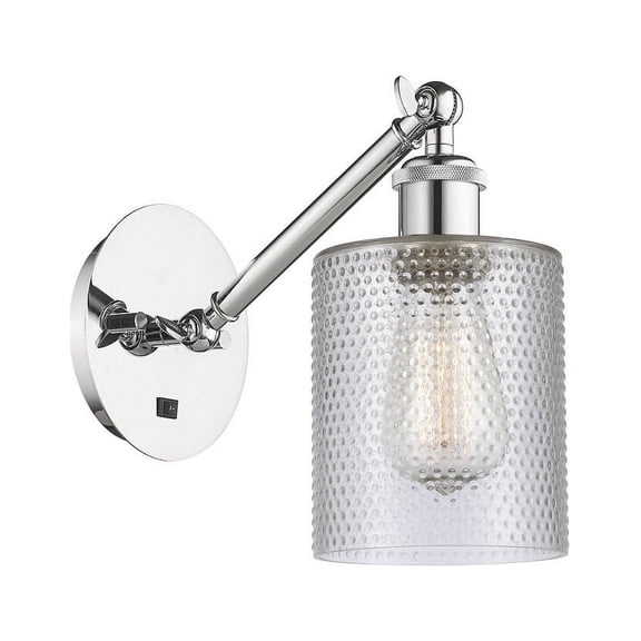 317-1W-PC-G112-LED-Innovations Lighting-Caledonia - 1 Light Wall Sconce In Industrial Style-11.38 Inches Tall and 5.3 Inches Wide Polished Chrome