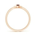 thumbnail image 2 of ANGARA Natural Floating Round Ruby Open Heart Promise Ring in 14K Rose Gold for Women (Size-2.5mm) | July Birthstone, Birthday, Anniversary, Jewelry Gift for Women | Natural Ruby Ring, 2 of 8
