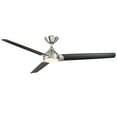 thumbnail image 2 of Zelda Indoor and Outdoor 3-Blade Smart Ceiling Fan 60in Brushed Nickel Matte Black with 3000K LED Light Kit and Remote Control, 2 of 5