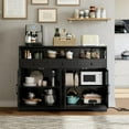 thumbnail image 2 of 51" Farmhouse Buffet Sideboard Cabinet with Storage , Kitchen Storage Pantry Cabinet with Drawers,  Wood Cupboard Hutch, Coffee Bar Station Table for Kitchen, Living Room, Dining Room, 2 of 8