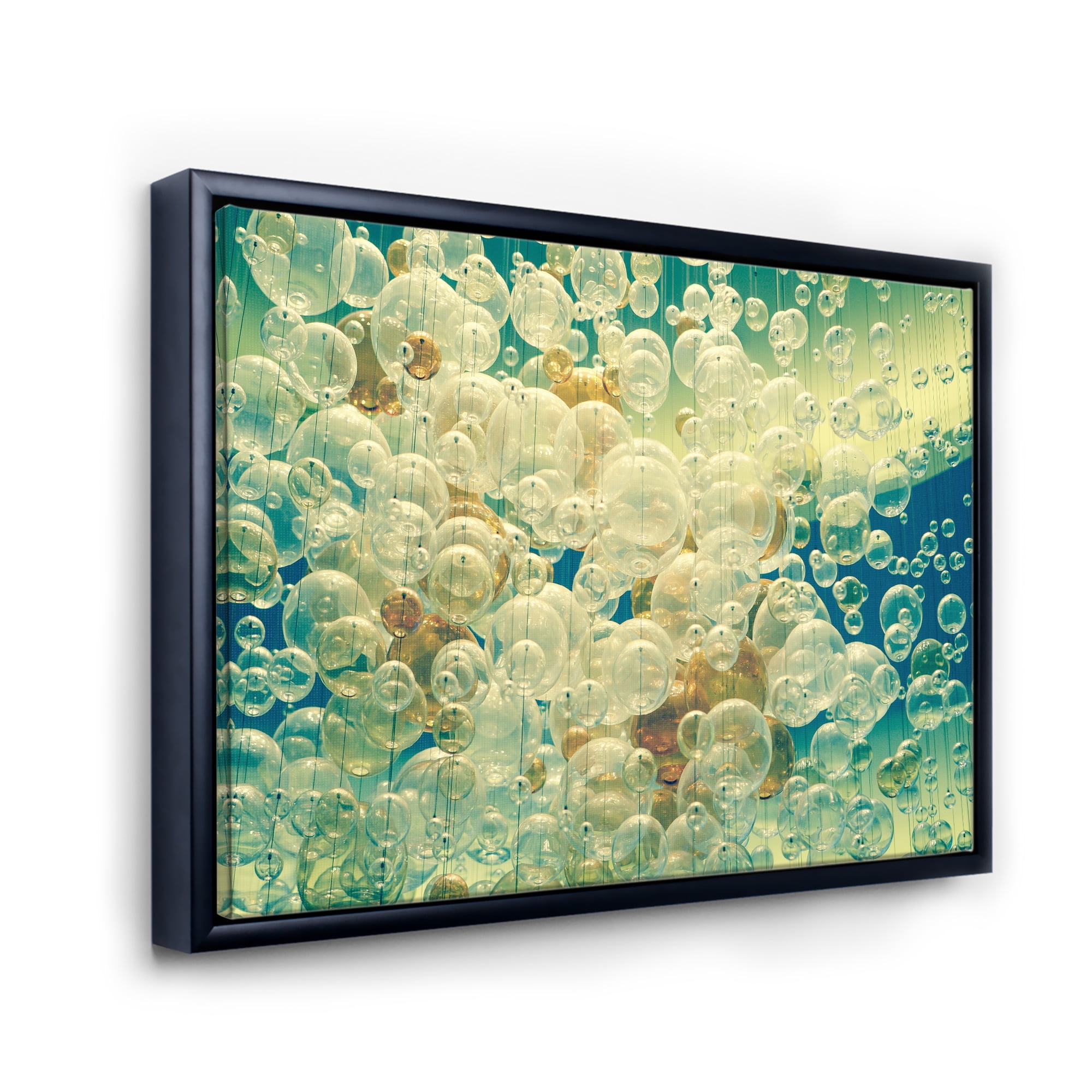 Designart 'Chandelier In The Form of Balls Abstract Art I' Modern Framed Canvas Wall Art Print