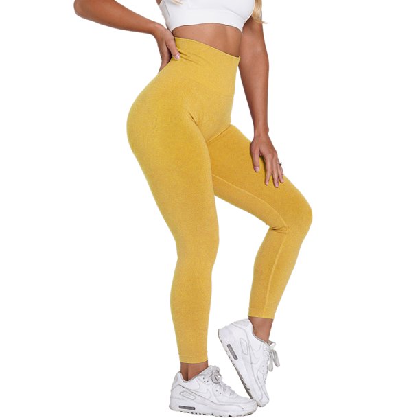 HiMONE - HIMONE Women Butt Lifting Yoga Pants Fashion Solid Color High Waist Tummy Control