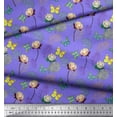 thumbnail image 3 of Soimoi Poly Georgette Fabric Tropical Leaves,Floral & Butterfly Print Fabric by Yard 52 Inch Wide, 3 of 5
