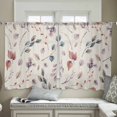 thumbnail image 4 of Sheer Curtains 54 inches Long, Fall Leaf Vintage Autumn Leaf Plant Light Filtering Sheer Window Curtains Rod Pocket Voile Drapes for Bedroom Living Room, 52"W x 54"L 2 Panels, 4 of 7