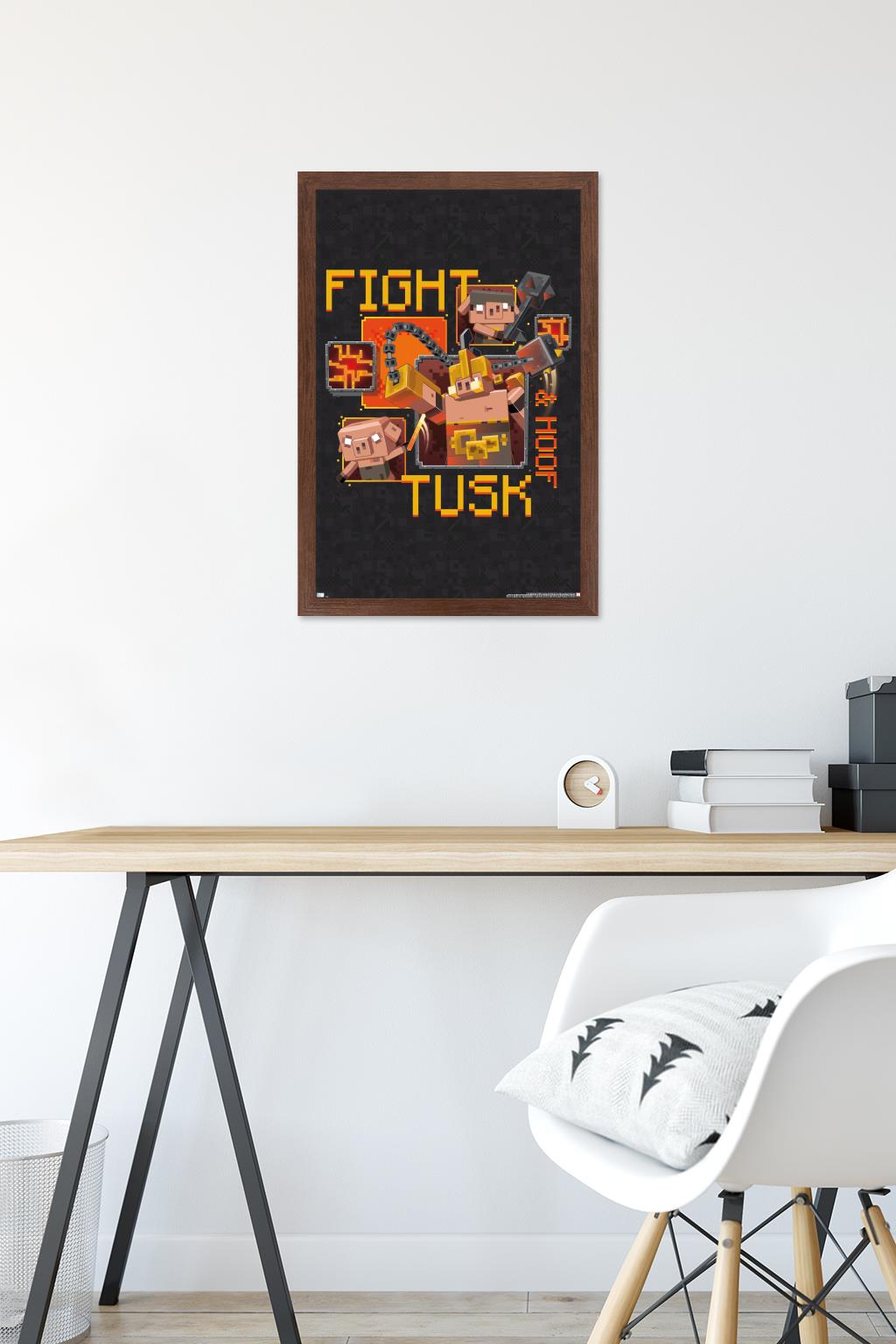 Minecraft: Legends - Fight Tusk & Hoof Wall Poster, 14.725" x 22.375" Framed