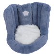 thumbnail image 3 of Floor Chair with Back Support Chair Cushion Anti Slip Cute Soft Comfort Velvet Floor Pillow Seating for Office Kids Blue, 3 of 5