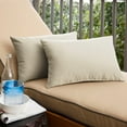 thumbnail image 4 of Sorra Home  Sloane Ivory Indoor/ Outdoor Knife Edge Pillow Set 16 in x 26 in, 4 of 5